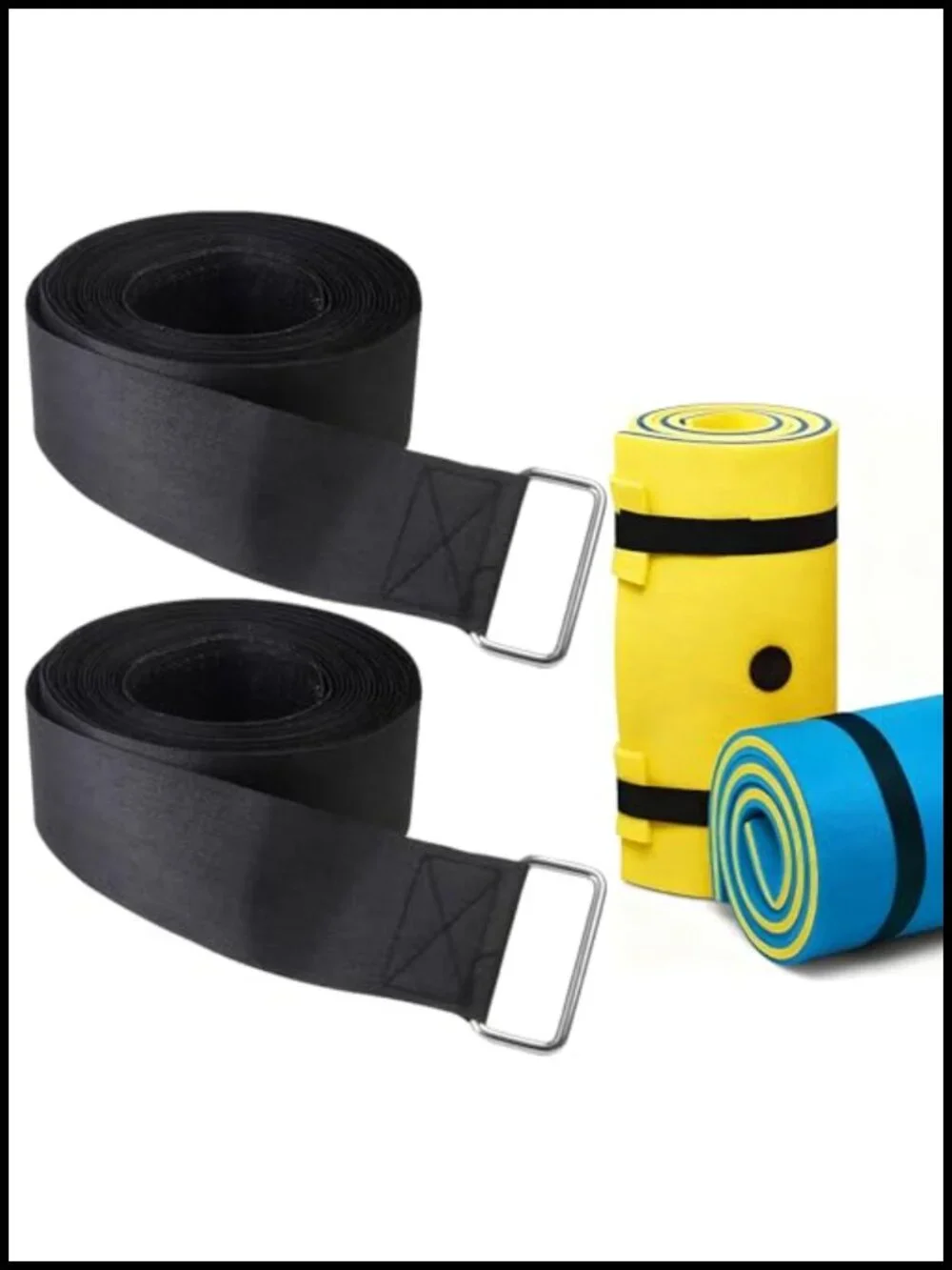 16.5 ft Floating Mat Straps 2-Pack Polyester Tie-Down Buckle